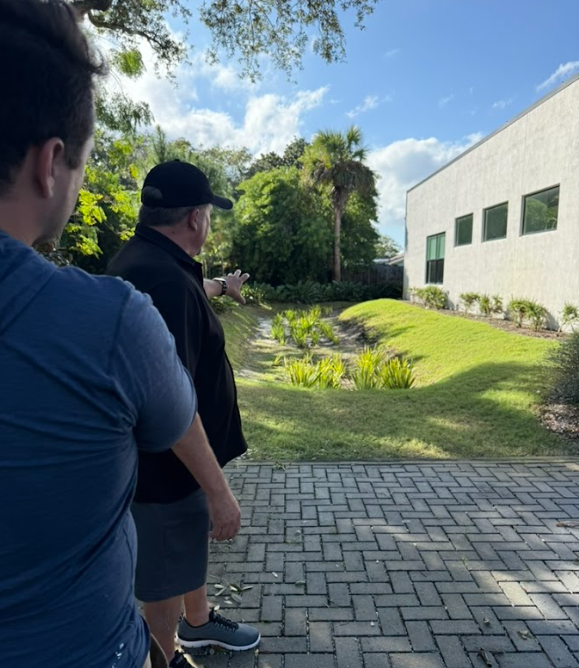 NuVision Vegetated Swale near pervious pavement on Oct 28, 2025